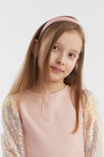 Bandă Clasică Elegantă pentru Fetițe în Roz Pastel