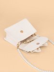 geantă fetițe, geantă elegantă copii, geantă cu fundiță, geantă albă fetițe, accesorii copii, geantă ocazii speciale, geantă material piele, cadou fetițe