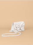 geantă fetițe, geantă elegantă copii, geantă cu fundiță, geantă albă fetițe, accesorii copii, geantă ocazii speciale, geantă material piele, cadou fetițe
