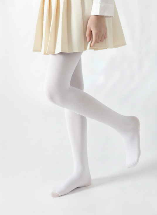 Dresuri albe pentru fete 40 DEN, aspect elegant la ceremonie